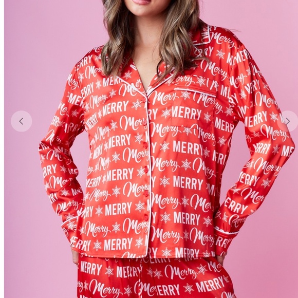 Rareraw “ Pj’s “ Rareraw Merry Christmas Pajama 2 Piece Set 93 - Picture 2 of 5
